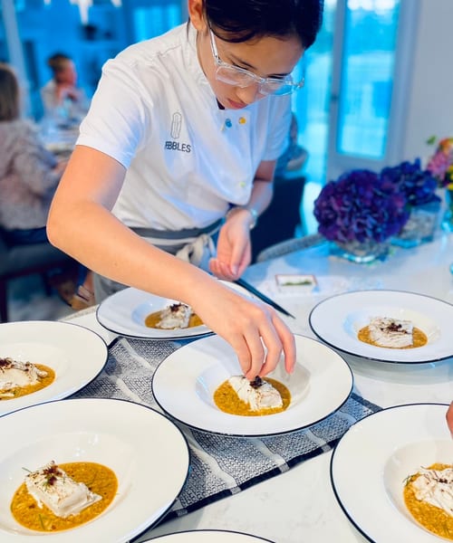 Chef cooking new products