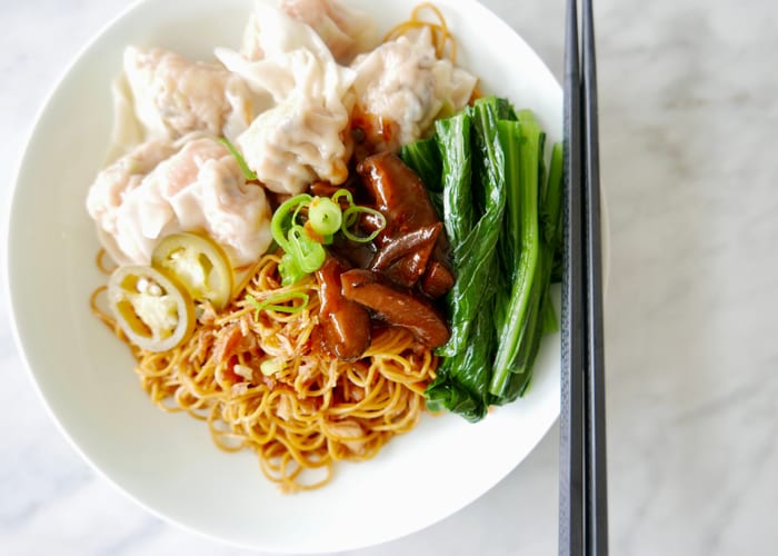 Braised pork noodle bowl