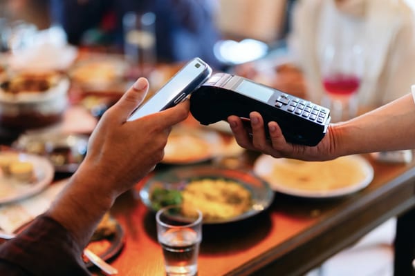 Contactless mobile payment restaurant