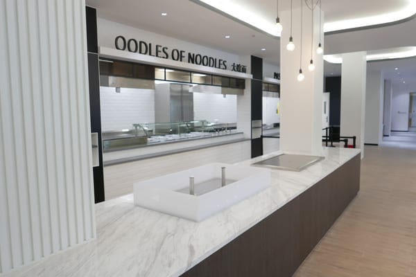 Commercial kitchen space interior