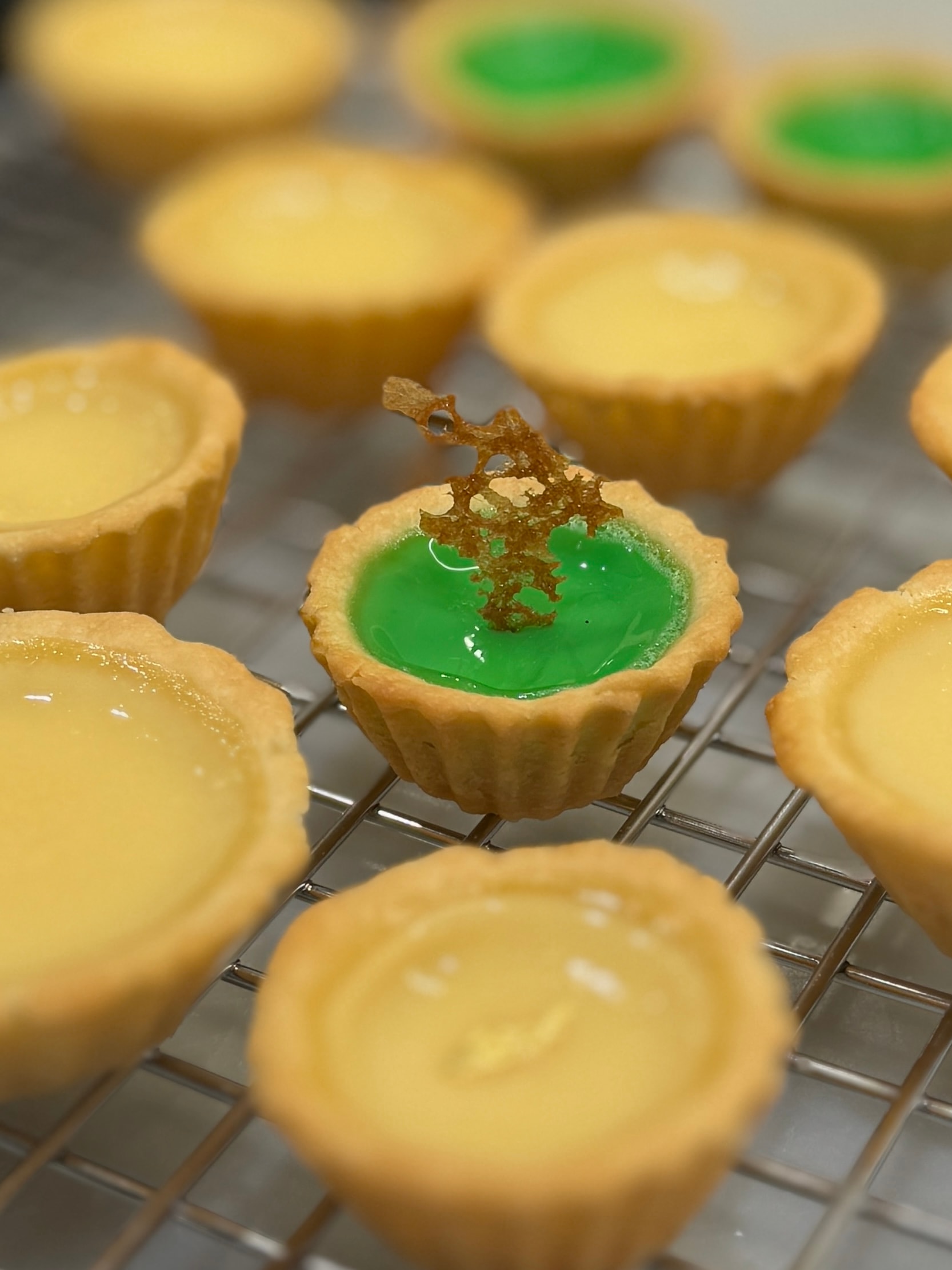 Pandan cake dessert